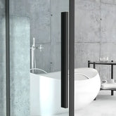 Cabina de dus BR6631CA 80X80cm, Sticla Securizata 6mm, Profil Aluminiu Negru, Usi Culisante-Diplon